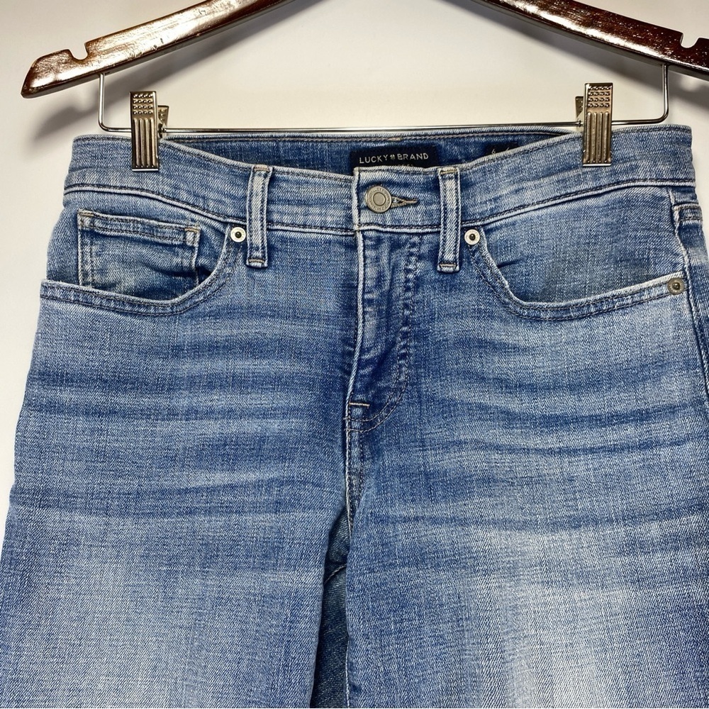 Lucky Brand Ava Mid Rise Skinny Jeans Women's sz 6/28 R Ankle Blue - Picture 5 of 11